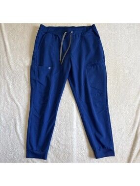Fabletics Scrub Pants Womens XL Royal Blue Cargo Pants Only Medical (2307)